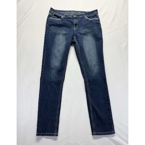 Revolution & Revolt M8.5 Bootcut Jeans‎ Women's Mid Rise Embellished Denim Blue